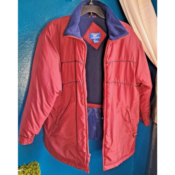 Men's Large Maroon Insulated Coat Parka Habands Polar Man Arctic - Picture 4 of 11